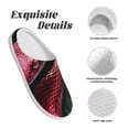thumbnail image 5 of Yiaed Red Viper Jungle Intensity Print Slippers Fuzzy Warm Cozy Slippers Non Slip House Slippers For Indoor Outdoor Slippers House Slippers-8, 5 of 7