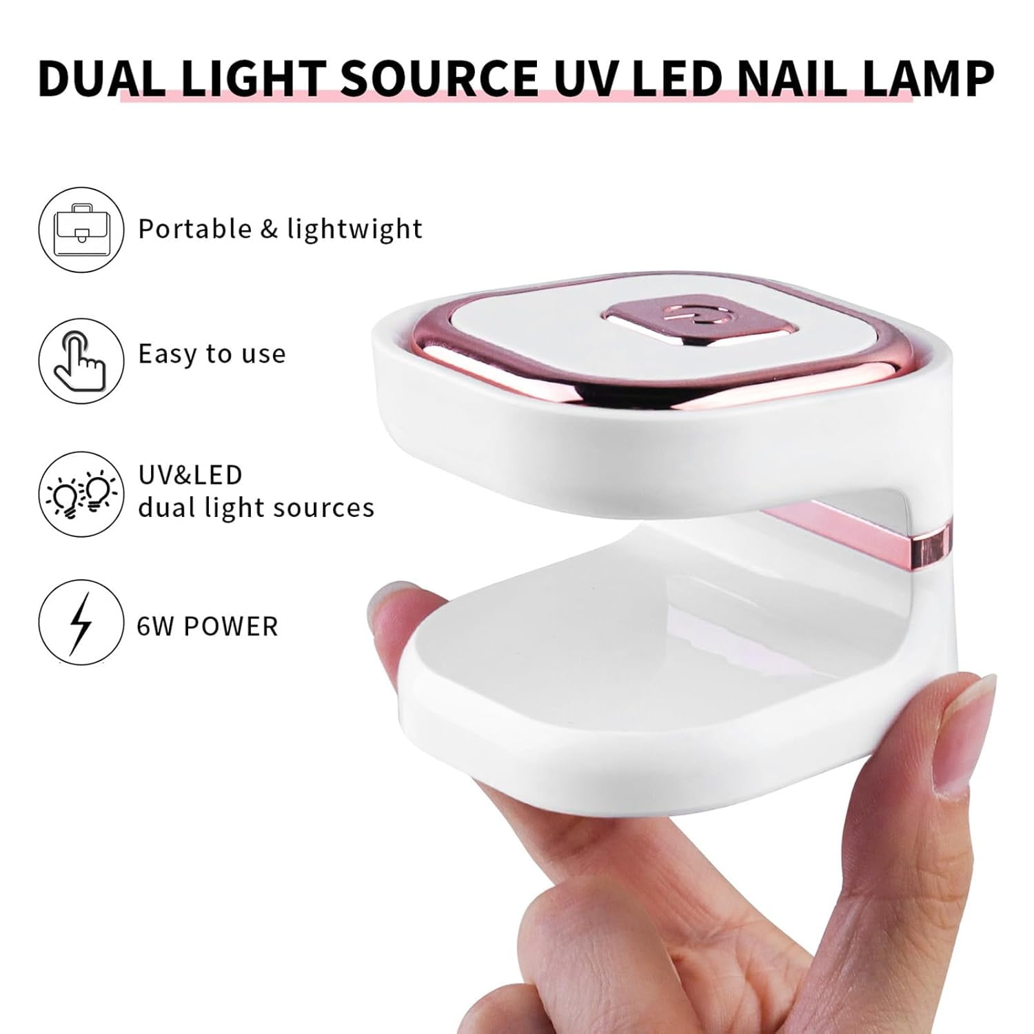 LED Gel Nail Lamp - Small UV Nail Dryer All-round Curing | Quick Drying Gel Lamp, Lightweight Nail Lamp for Nail Polish, Women, Girls Decorhome, 1