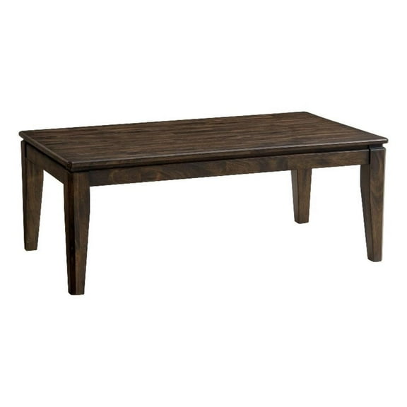 Pemberly Row Modern / Contemporary 50x28" Wood Coffee Table in Brown