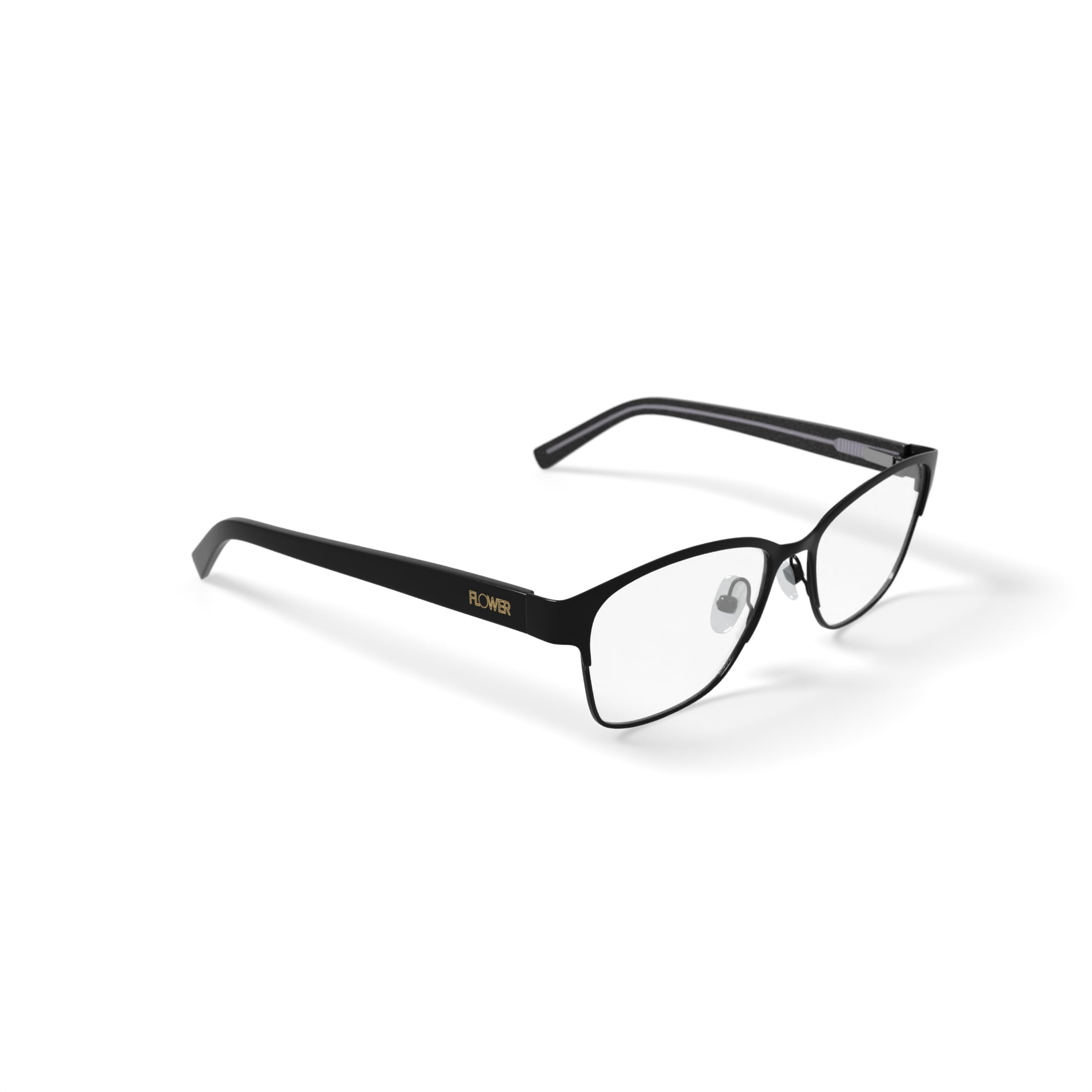 Flower Women's FLR6013 Prescription Eyeglasses with Case, Black