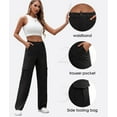 thumbnail image 4 of JWD Womens Parachute Cargo Pants with Pockets Quick Dry Hiking Pants Lightweight Water-Resistant Baggy Joggers Black L, 4 of 8