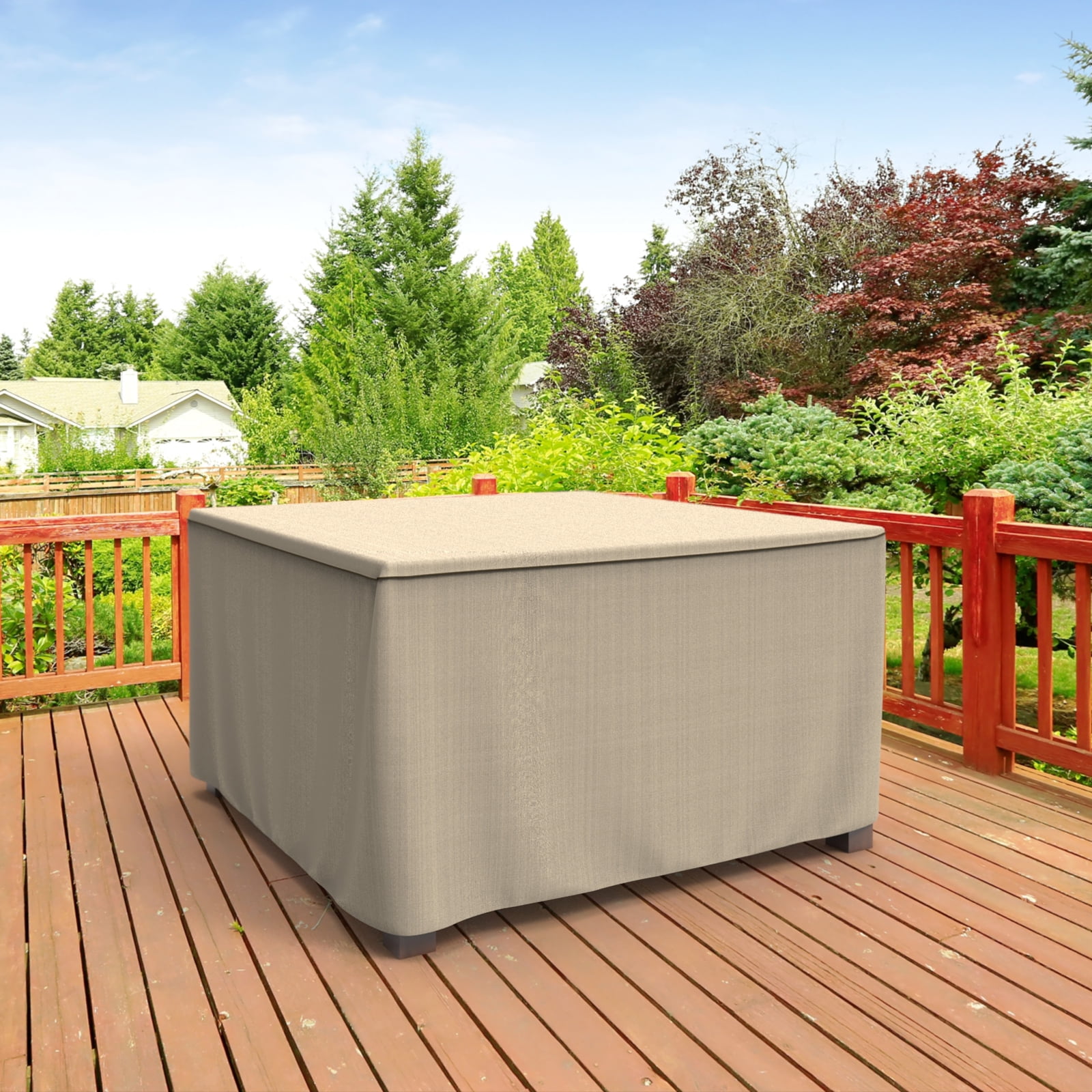 Budge Black Ivory StormBlock™ Mojave Square Patio Table Cover - 58L x 58W x 28H in.