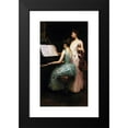 thumbnail image 2 of Irving Ramsay Wiles 16x24 Black Modern Framed Museum Art Print Titled - The Sonata, 2 of 5