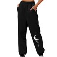 thumbnail image 5 of Sakmal Black Sweatpants for Women Plus Size Joggers Pants Workout Graphic Stretchy Joggers for Women L, 5 of 5