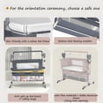 thumbnail image 5 of EaseBaby Electric Baby Bassinet & Bedside Sleeper,Poldable Baby Crib with Bluetooth music and 3-Level Height Adjustment,Unisex,KHAKI, 5 of 12