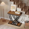 thumbnail image 5 of Side Table, 2-Tier Narrow End Table for Living Room, Industrial Nightstand with Metal Frame, Small Bedside Tables for Bedroom, Sofa Couch, Small Spaces, Rustic Brown, 5 of 8