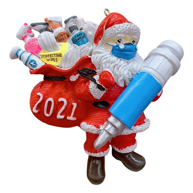Adornos de Papá Noel, Papá Noel con mascarilla, Colgante de decoración del Estilo 2 Zulema Colgante de santa claus