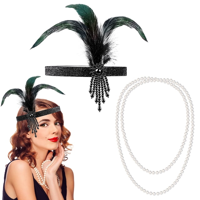 Guardurnaity Accesorios para el cabello Vintage, tocado hecho a mano fácil de peinar, diadema, 2 pack/lote Accesorio para el cabello