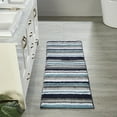 thumbnail image 3 of Better Trends 5 Piece Bathroom Rug Set 100% Polyester Soft Water Absorbent Non Slip Bath Mat Machine Washable Rug Griffie Collection - Blue, 3 of 8