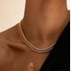 thumbnail image 3 of Gold Necklace for Women 14k Gold Plated Paperclip Singapore Cuban Chain Necklaces Non Tarnish 16/18/20 inch Simple Trendy Chunky Long Link Gold Chain, 3 of 5