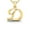 D, variant on P Initial Necklace In Heavy 14 Karat Yellow Gold With Free 18 Inch Cable Chain, For Women