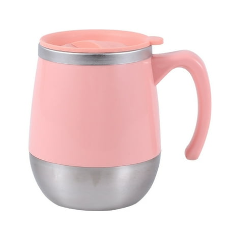 

500ML Vacuum Insulated Coffee Mug Easy to Clean Safe Material Bottle for Drinking Coffee Tea Juice Pink