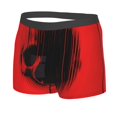 thumbnail image 2 of Balery Minimalist Skull Red Men's Boxer Briefs, Soft and Breathable Cotton Underwear with nylon Waistband-Large, 2 of 9