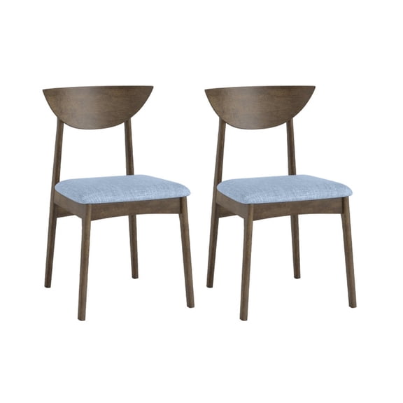 Furnibear Dining Chairs Set of 2 Cushioned Upholstered Seat Brown Side Chairs Parsons Chairs for Dining Room Kitchen and Apartment Comfortable Modern Sturdy Wooden