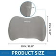 thumbnail image 4 of Almohada de Soporte Lumbar para Automóvil Única y Transpirable, Almohada de Cabeza de Cuello de Espuma Viscoelástica, Diseño Ergonómico 23x31x12.5cm Gris 1 Juego, 4 of 6
