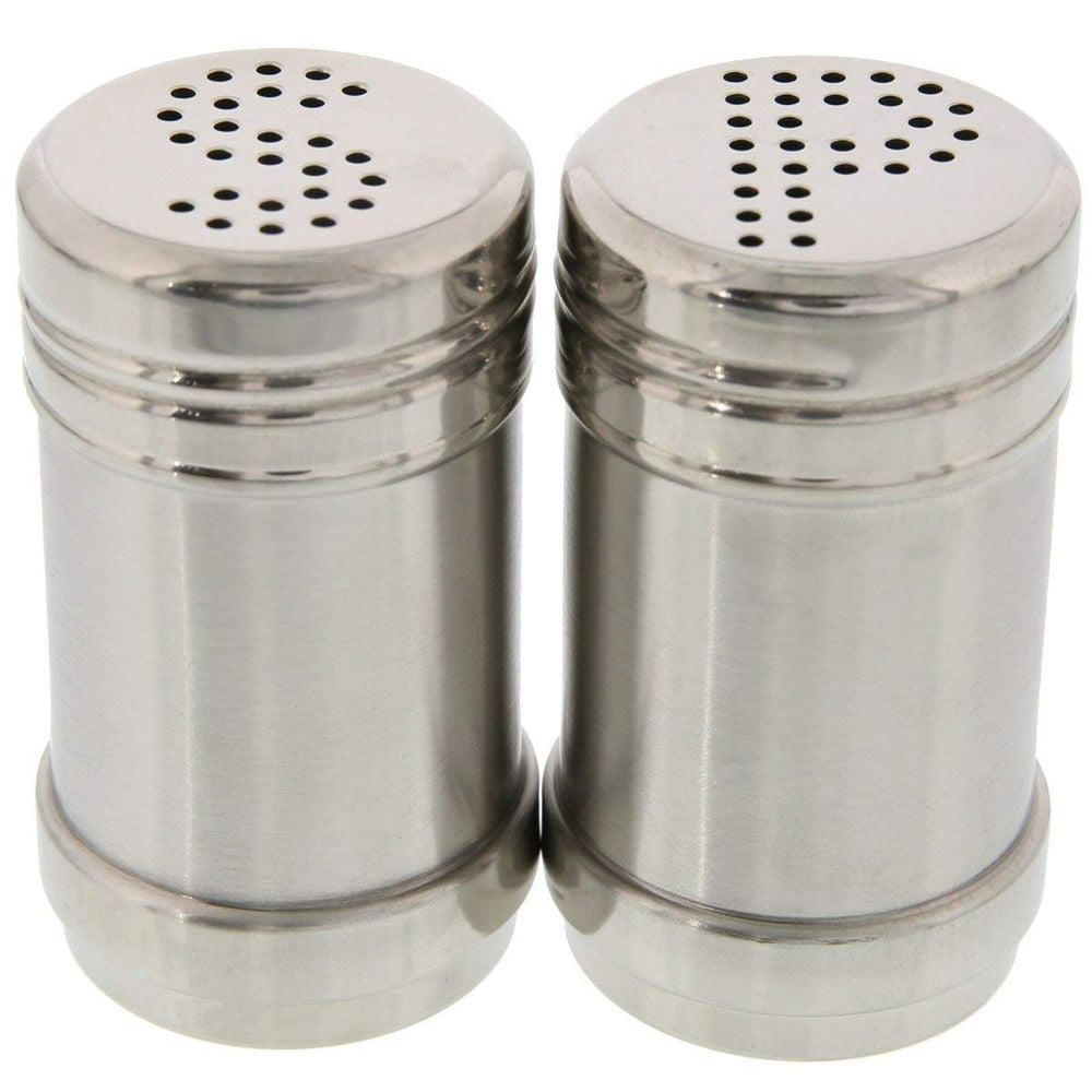 Juvale Salt and Pepper Shakers - Modern Kitchen Stainless Steel Salt Stainless Steel Salt And Pepper Shaker
