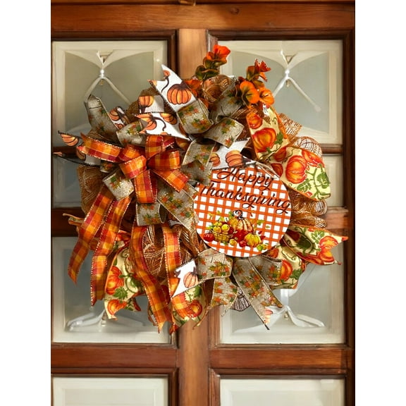 Happy Thanksgiving Wreath, Thanksgiving Decor