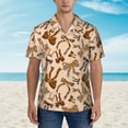 thumbnail image 2 of Lsque Ribbon bows with leopard Pattern Hawaiian Shirt for Men Unisex Summer Beach Casual Short Sleeve Cotton Linen Button Down Shirts,XX-Large, 2 of 7