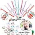 thumbnail image 4 of Llama Party Favors Supplies - Llama Bracelet Ring Necklace Keychains Hair Clips Puffy Sticker Gift Bag Alpaca Toys Gift for Kids Birthday School Prizes Rewards(60 pcs), 4 of 6