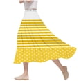 thumbnail image 1 of ameIAEA Women A-Line High Waist Midi Skirt Color Block Ruffle Flowy Skirts 2024 Fall Trendy Skirt, 1 of 6