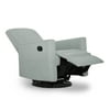Evolur Raleigh Glider Recliner Light Blue with High Backrest Support, Durable Polyester Fabric