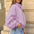 thumbnail image 2 of Bxsruta Womens Jackets Long Sleeve High Neck Loose Fit Casual Everyday Wear, 2 of 7