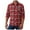 Red, variant on Chiccall Mens Classic Plaid Shirt Vintage Long Sleeve Button Down Flannel Shirts Plus Size Casual Fall Clothes with Pocket