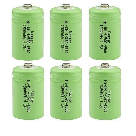 Kastar 6 Pcs Ni-MH Battery 1.2V 1500mAh Replacement for Wahl 00745-301 00745301 93148-100 93148100 415745-101 415745101 9816 9916 9918 9920 9925 9940 9326 9020 7060 Razor / Trimmer / Clipper / Shaver
