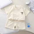 thumbnail image 2 of CAUYDY Toddler Girls Baby Boys Summer Clothes Short Sleeves T-Shirt Tops + Shorts Cute Outfits Set For Little/Big Kids 2t 3t 4t 5t 6t 7t 8t 9t 10t 11t (Sizes 18-24 Months,H03-White), 2 of 6