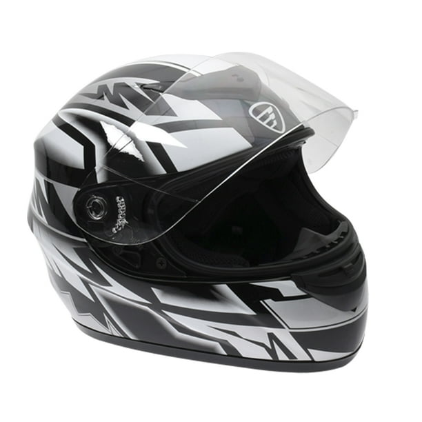 Casco Moto Cerrado ITALIKA Relampago Certificado DOT Blanco Negro Talla XL Bodega Aurrera en linea