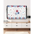 thumbnail image 3 of Outdoor TV Cover 52 to 55 Inch Weatherproof, 4th of July Waterproof TV Screen Protector for Outside Decor with Zipper and Pocket 52"L x 30"H , Blue Red White Patriotic Stars Stripes, 3 of 7