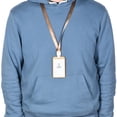 thumbnail image 7 of Uxcell 9.5x5.8cm Vertical Aluminum Badge Holder with Metal Hook Lanyard Gold Tone, 7 of 7