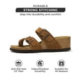 thumbnail image 3 of Project Cloud 100% Genuine Leather Sandals for Women - Womens Sandals & Platform Sandals Women Footwear - Memory Foam Wedges - Criss-cross toe Strappy sandals for women (Buckhead, Chestnut, 9), 3 of 6