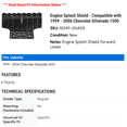 thumbnail image 2 of Engine Splash Shield - Compatible with 1999 - 2006 Chevy Silverado 1500 2000 2001 2002 2003 2004 2005, 2 of 2
