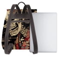 thumbnail image 3 of Disketp Gothic Eastern Floral Skull Mochila de Cuero para Mujer, Bolso de Espalda Antirrobo con Estilo para Viaje, Trabajo y Uso Diario, 3 of 4
