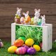 thumbnail image 5 of Colgante de huevo de conejo para fiesta de Pascua, decoración para el hogar con temática de Pascua, 5 of 6