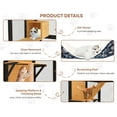 thumbnail image 6 of TIMHAKA Catio Indoor Cat Enclosure w/ Wheels, 2-Tier Large Cat Catio for Multiple Cats w/ Resting Box, Platform, Sunshine Roof, Black & Yellow, 6 of 7
