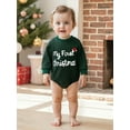 thumbnail image 5 of Miaouyo Infant Baby Boy Girl Christmas Rompers 0 3 6 12 18 Months Letters Embroidery Crew Neck Long Sleeve Jumpsuit, 5 of 9