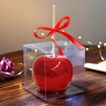 Clear Apple Boxes with Hole and Paper Doilies 30 PCS Transparent