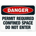 thumbnail image 1 of Danger Permit Required Confined Space Do Not Enter Sign, OSHA Sign, 18x24 Corrugated Plastic, 1 of 1