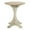 Cream Distressed Carved Solid Scroll Round 26" x 26" x 29", variant on DecMode 26" x 29" Cream Wood Distressed Carved Scroll Accent Table with Brown Wood Top, 1-Piece