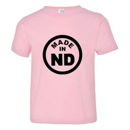 

PleaseMeTees™ Toddler From Born Made In North Dakota ND Logo Label HQ Tee