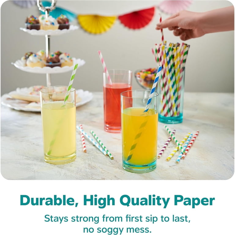 GUSTO Biodegradable Paper Straws, 200 Count photo 3