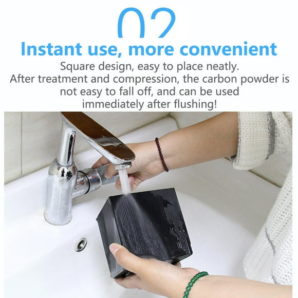 Aquarium Carbon Filter Cube Portable Activated Charcoal Deodorizing Block Odor Remover Impurities Adsorption Aquatic Accessories 10x10x5cm