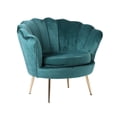 thumbnail image 4 of Chaise longue Plata Import en velours vert avec pieds dorés, 4 of 5