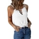 thumbnail image 1 of Camiseta sin mangas para mujer, camiseta sin mangas, ajuste holgado, Color puro, cómoda para citas y viajes, 1 of 6