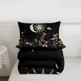 thumbnail image 3 of Sun Moon Comforter Set Stars Space Psychedelic Comforter Teens Black and White Twin Size Galaxy Bedding Set Botanical Branches Constellations Decor Quilt Set with 1 Pillowcase, 3 of 7