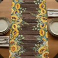thumbnail image 5 of Table Runners 72 Inches Long Dress Scarves, Sunflower Farmhouse Kitchen Table Runner, Coffee Tablerunners, Yellow Summer Botanical Wooden Farmhouse 18x72 Inch, 5 of 9