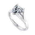 thumbnail image 4 of Divine Jewel 1.5 Ct Lab Created Diamond Engagement Ring - Heart Cut Solitaire Design for Women - 14K White Gold Plated Ring - Celebrate Your Commitment - Anniversary Ring - Diamond Ring Clearance, 4 of 4