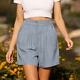 thumbnail image 4 of GUACER Shorts for Women Elastic Waisted Pleated Dressy Shorts with Pockets Casual Loose Wide Leg Shorts, 4 of 6